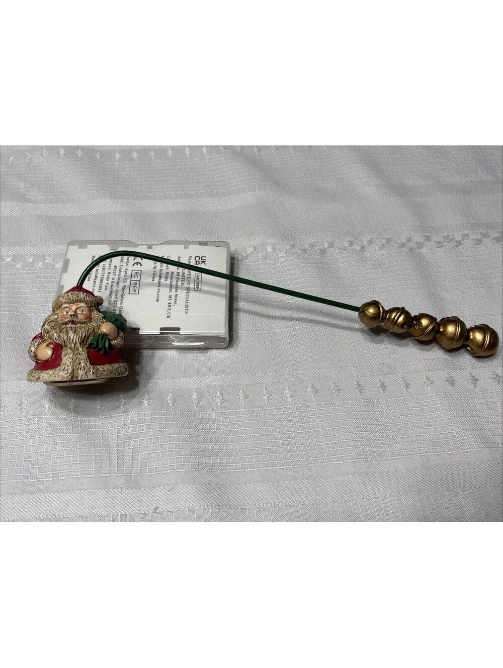 Santa & Jingle Bells Christmas Candle Snuffer Boston Warehouse